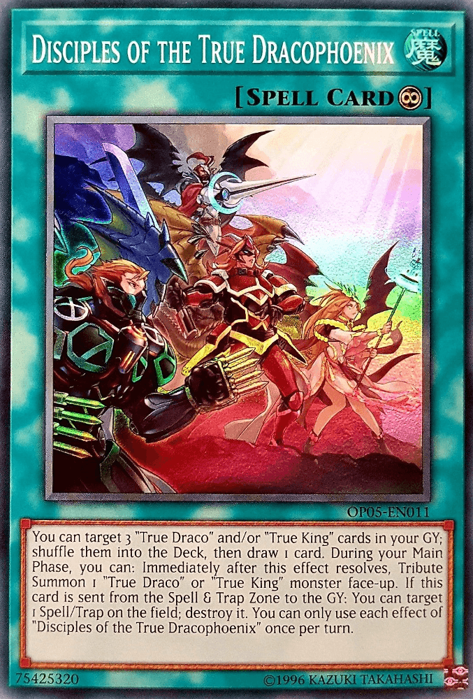Disciples of the True Dracophoenix [OP05-EN011] Super Rare (ONLINE ORDER ONLY)