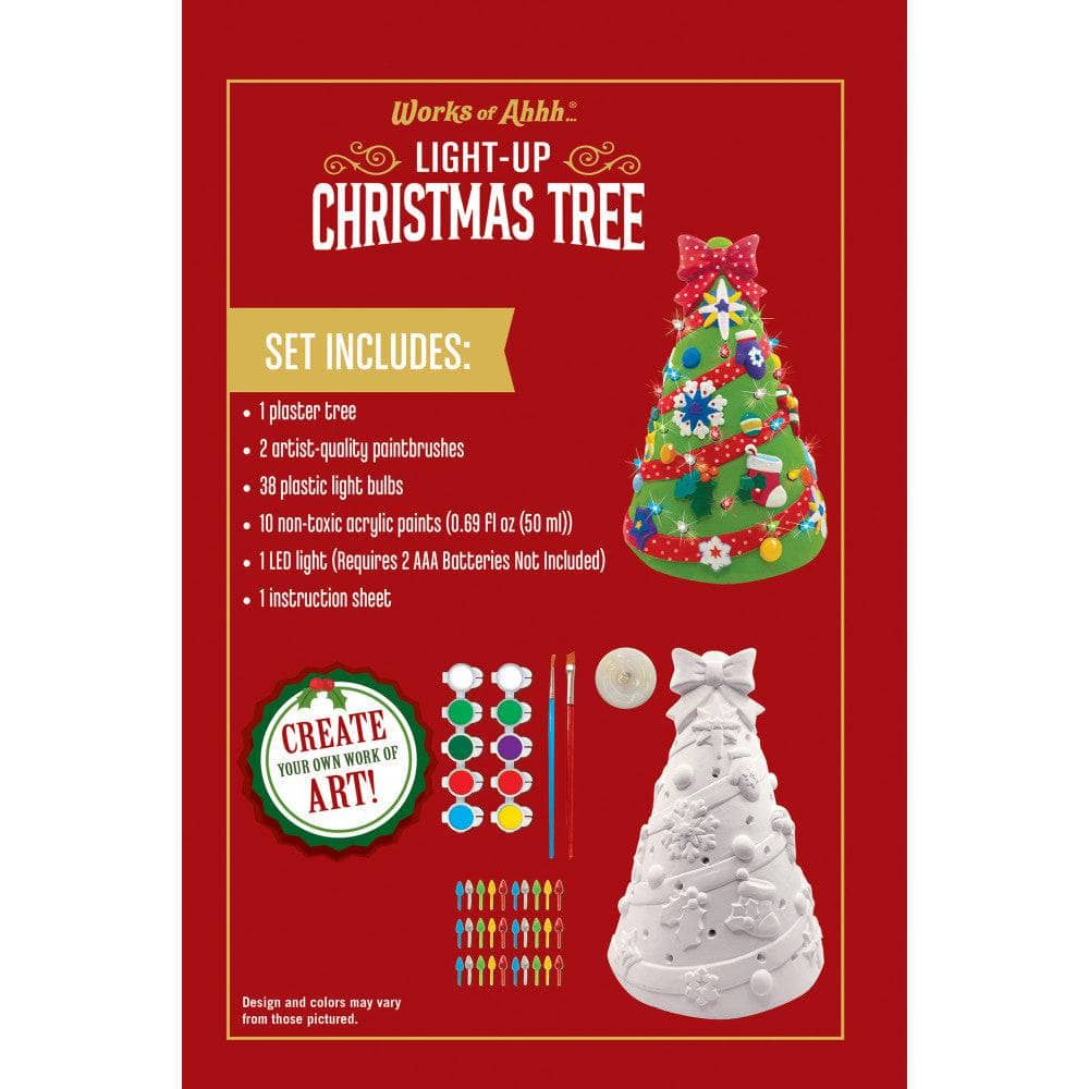 Light-Up Christmas Tree - 10" Plaster Paint Kit (ONLINE ORDER ONLY)