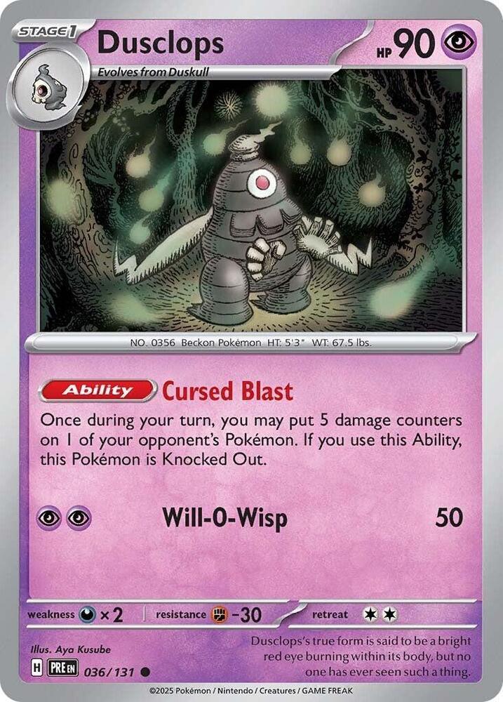 Dusclops (036/131) [Scarlet & Violet: Prismatic Evolutions] (Online Only)