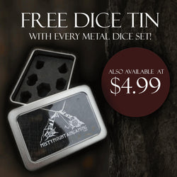 Cleric's Domain Purple And Silver Metal Dice Set (ONLINE ORDER ONLY)