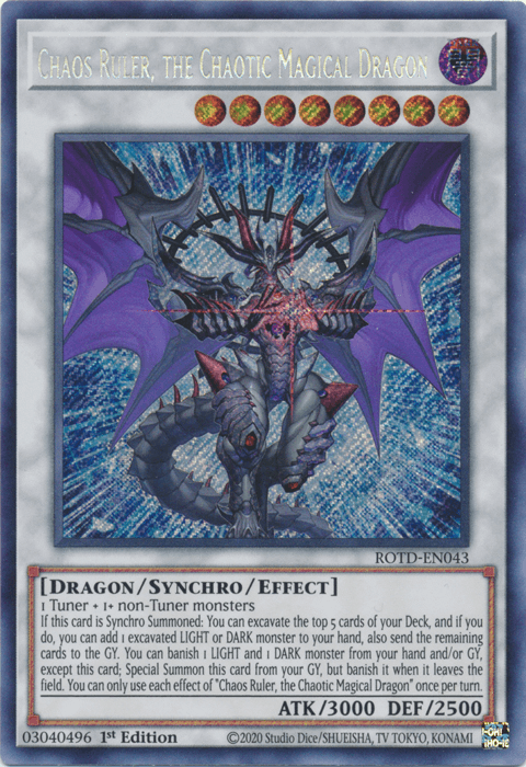 Chaos Ruler, the Chaotic Magical Dragon [ROTD-EN043] Secret Rare (ONLINE ORDER ONLY)