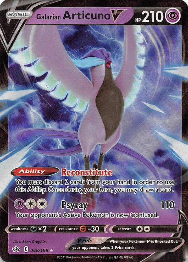 Galarian Articuno V (058/198) [Sword & Shield: Chilling Reign] (Online Only)