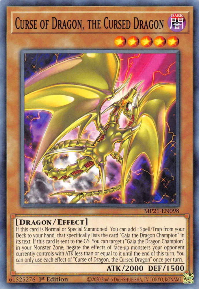 Curse of Dragon, the Cursed Dragon [MP21-EN098] Common (ONLINE ORDER ONLY)
