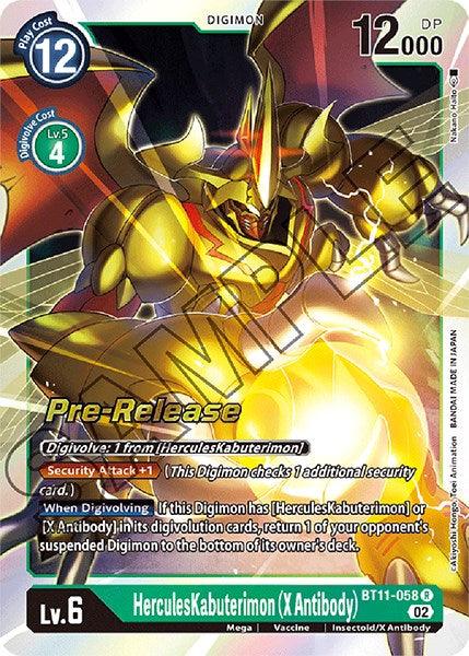 HerculesKabuterimon (X Antibody) [BT11-058] [Dimensional Phase Pre-Release Promos] (ONLINE ORDER ONLY)