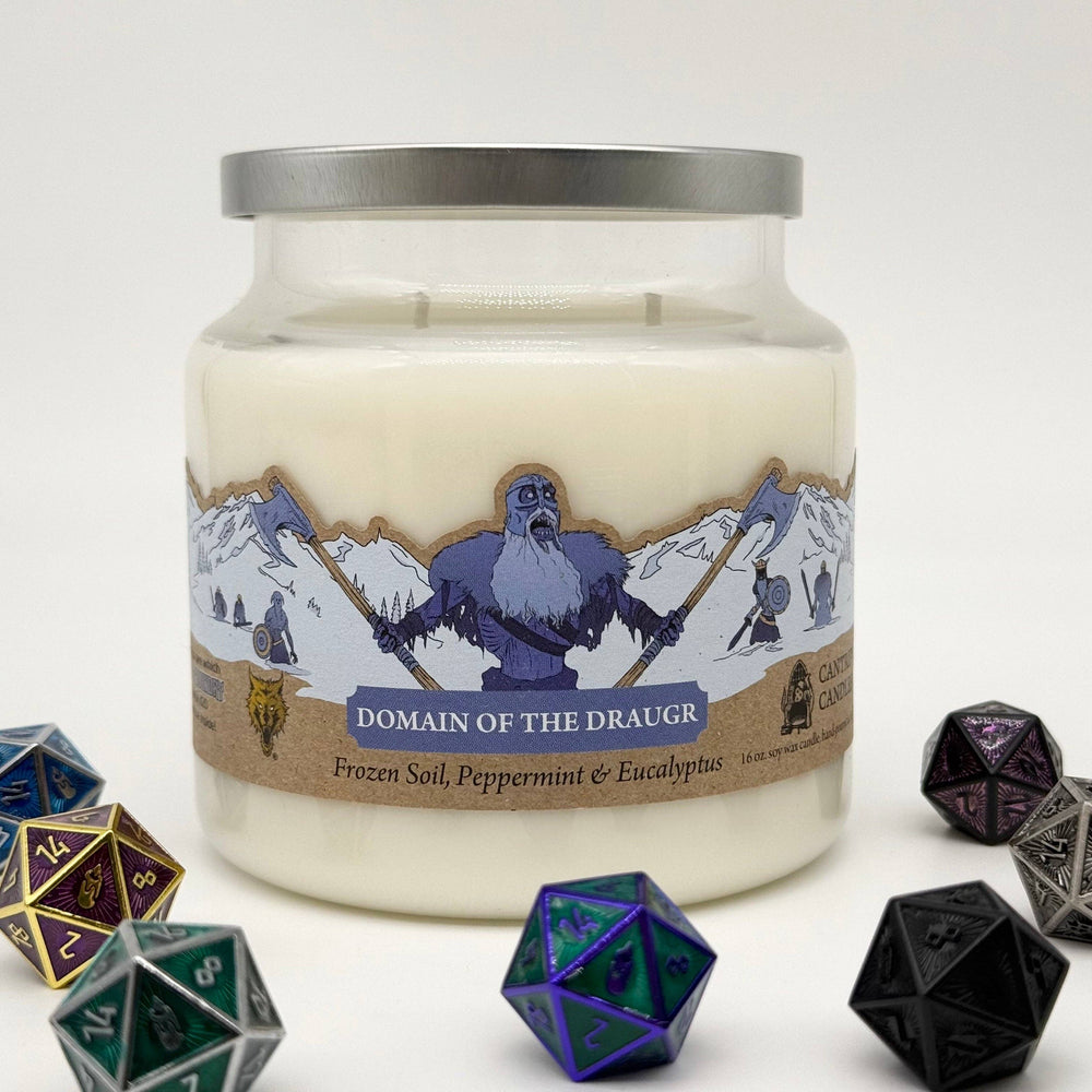 Cantrip Candles - Domain of the Draugr (16 oz Glass Candle) (ONLINE ORDER ONLY)