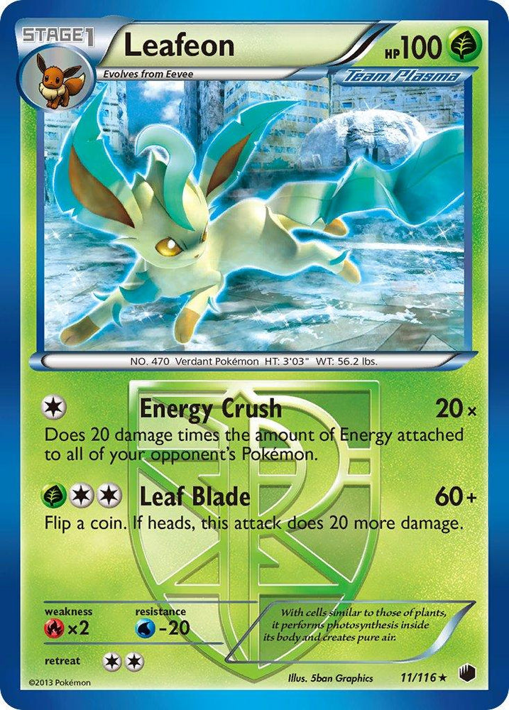 Leafeon (11/116) (Theme Deck Exclusive) [Black & White: Plasma Freeze] (Online Only)