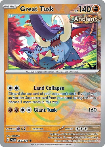 Great Tusk (055/131) (Poke Ball Pattern) [Scarlet & Violet: Prismatic Evolutions] (Online Only)