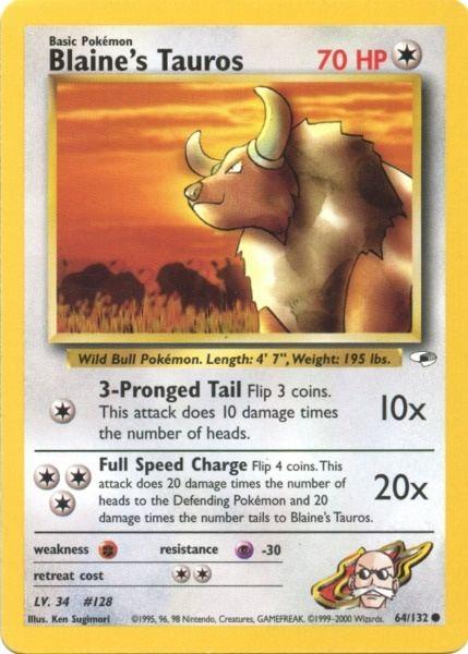 Blaine's Tauros (64/132) [Gym Heroes Unlimited] (Online Only)