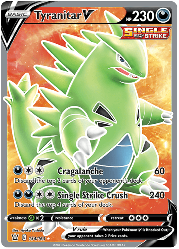 Tyranitar V (154/163) [Sword & Shield: Battle Styles] (Online Only)