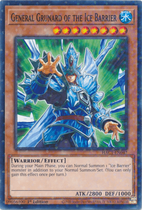 General Grunard of the Ice Barrier (Duel Terminal) [HAC1-EN042] Common (ONLINE ORDER ONLY)