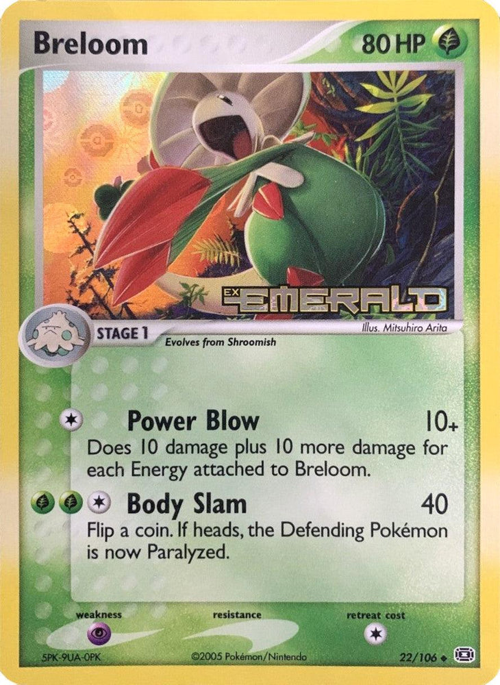 Breloom (22/106) (Stamped) [EX: Emerald] (Online Only)