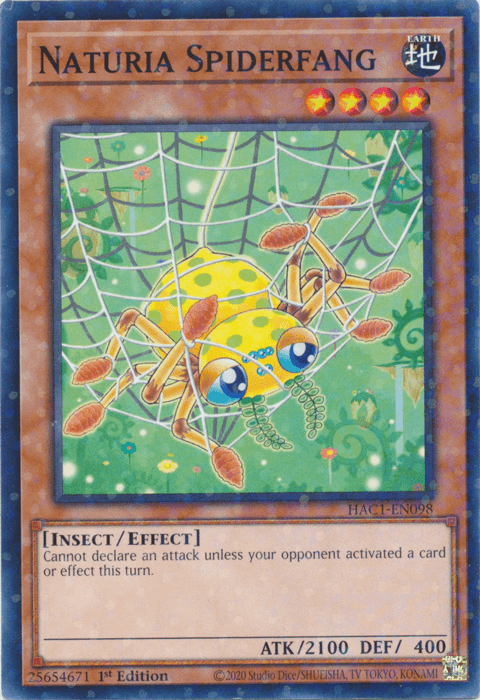Naturia Spiderfang (Duel Terminal) [HAC1-EN098] Common (ONLINE ORDER ONLY)