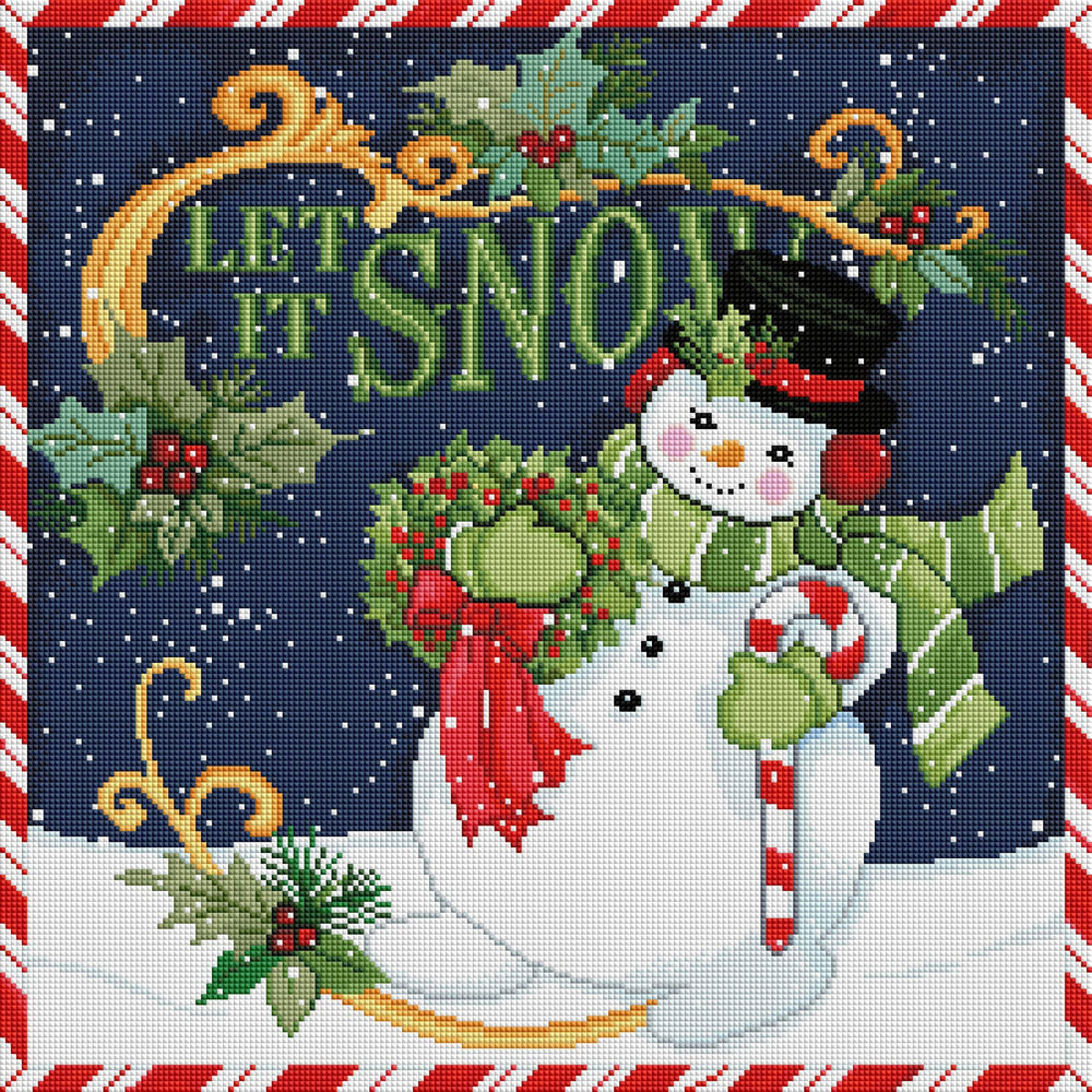 Diamond Art Club – Snowman (Let it Snow!) Christmas Diamond Painting (Square Drill, 20" x 20") (ONLINE ORDER ONLY)