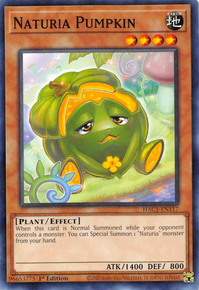 Naturia Pumpkin (Duel Terminal) [HAC1-EN117] Parallel Rare (ONLINE ORDER ONLY)