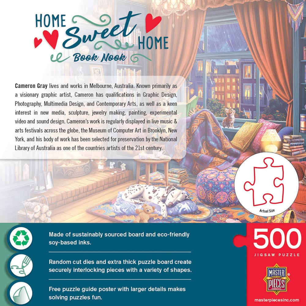 Home Sweet Home - Book Nook 500 Piece Jigsaw Puzzle (ONLINE ORDER ONLY)