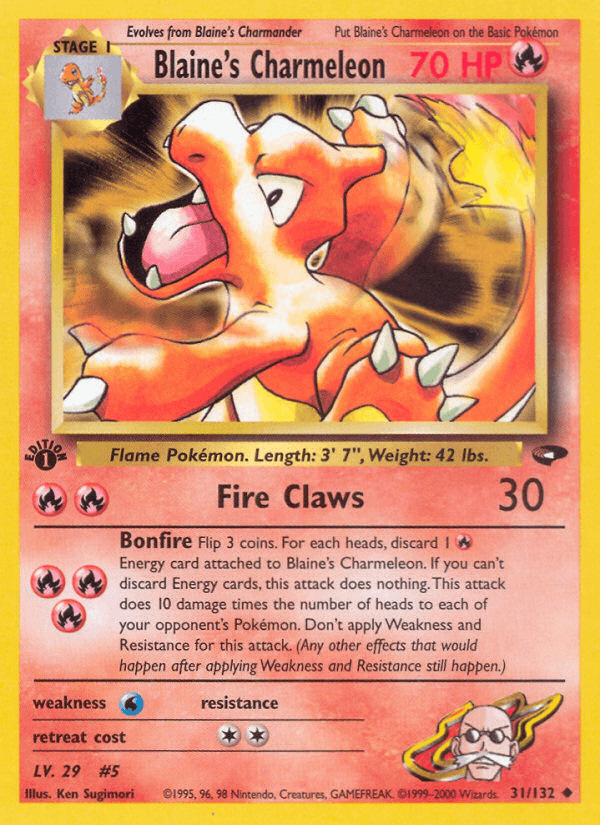 Blaine's Charmeleon (31/132) [Gym Challenge 1st Edition] (Online Only)