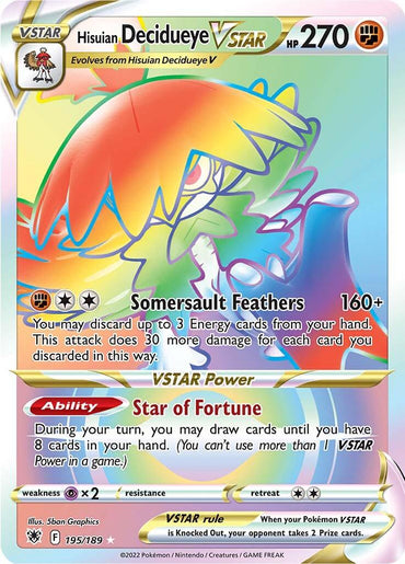 Hisuian Decidueye VSTAR (195/189) [Sword & Shield: Astral Radiance] (Online Only)