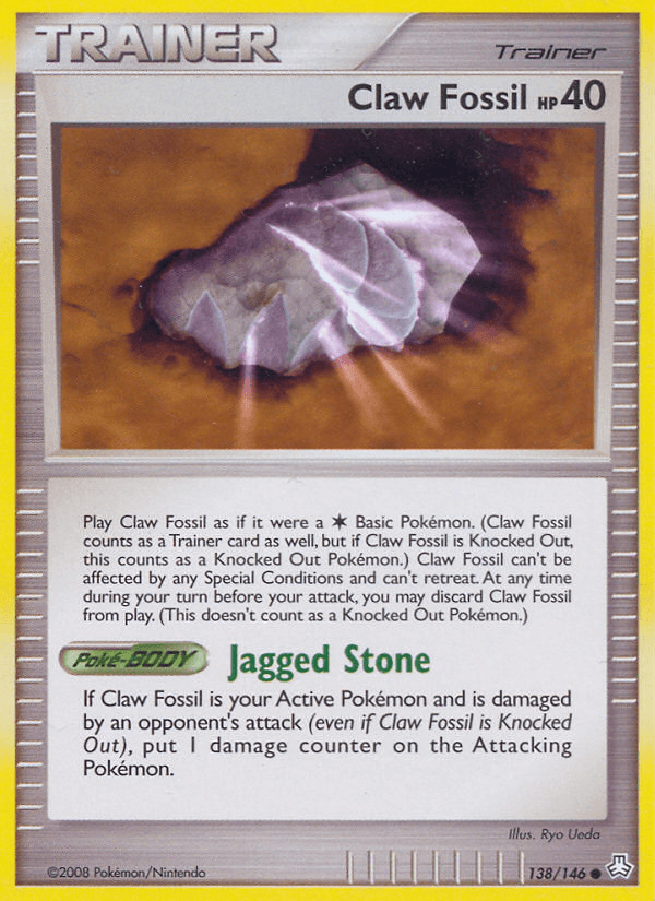 Claw Fossil (138/146) [Diamond & Pearl: Legends Awakened] (Online Only)