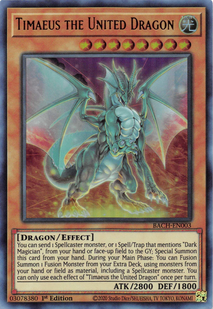 Timaeus the United Dragon [BACH-EN003] Ultra Rare (ONLINE ORDER ONLY)