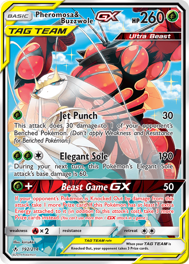 Pheromosa & Buzzwole GX (192/214) [Sun & Moon: Unbroken Bonds] (Online Only)