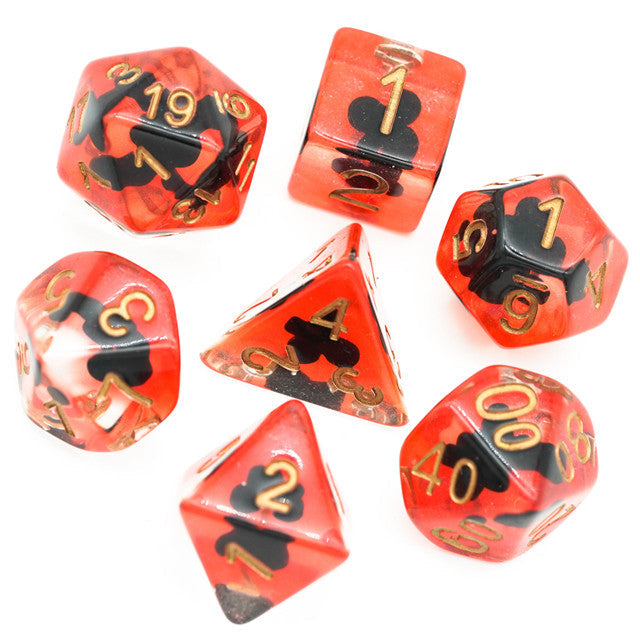 "Clubs" Shape of My Heart 7-Dice Set (Online Only)