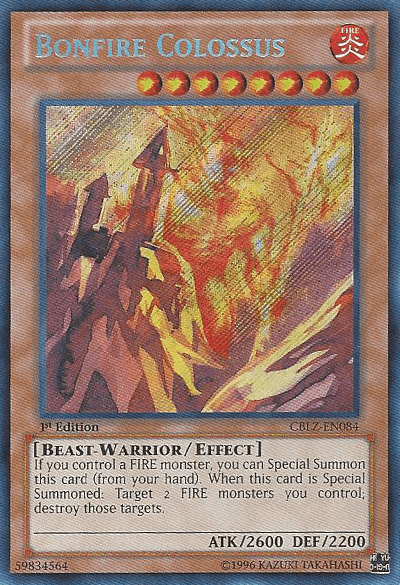Bonfire Colossus [CBLZ-EN084] Secret Rare (ONLINE ORDER ONLY)