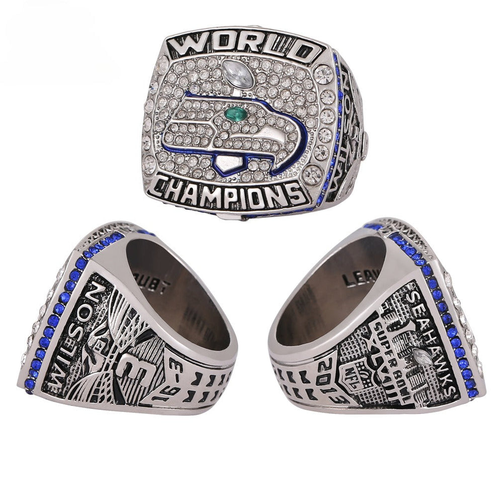 Seattle Seahawks Championship Ring Set – 4PCS Collector Celebration Gift for True Seahawks Fans