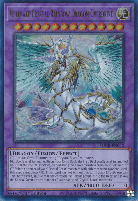Ultimate Crystal Rainbow Dragon Overdrive [SDCB-EN042] Ultra Rare (ONLINE ORDER ONLY)