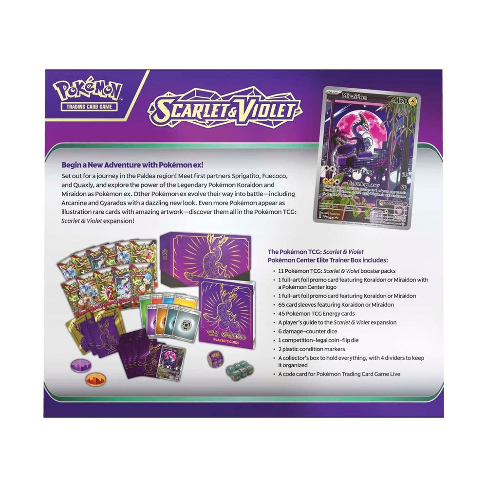 Scarlet & Violet - Elite Trainer Box (Miraidon) (Pokemon Center Exclusive) (ONLINE ORDER ONLY)
