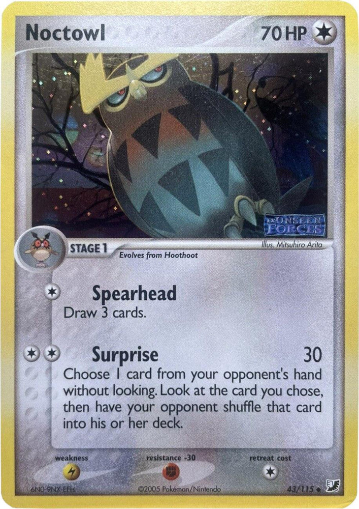 Noctowl (43/115) (Stamped) [EX: Unseen Forces] (Online Only)