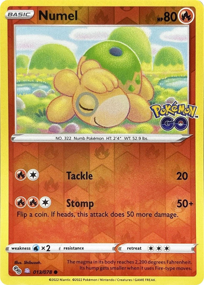 Numel (013/078) (Peelable Ditto) [Pokémon GO] (Online Only)