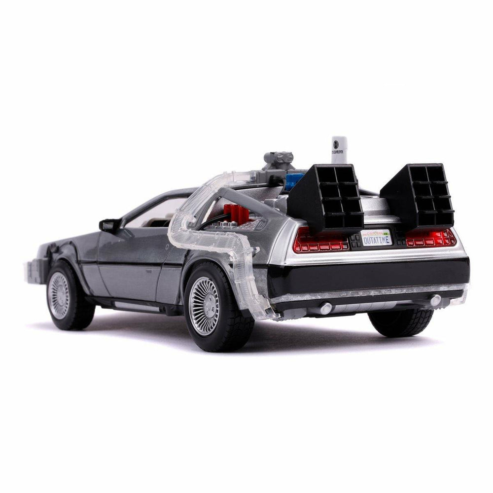 Back to the Future Part II die-cast 1:24 scale "Hollywood Rides" light-up DeLorean Time Machine (ONLINE ORDER ONLY)