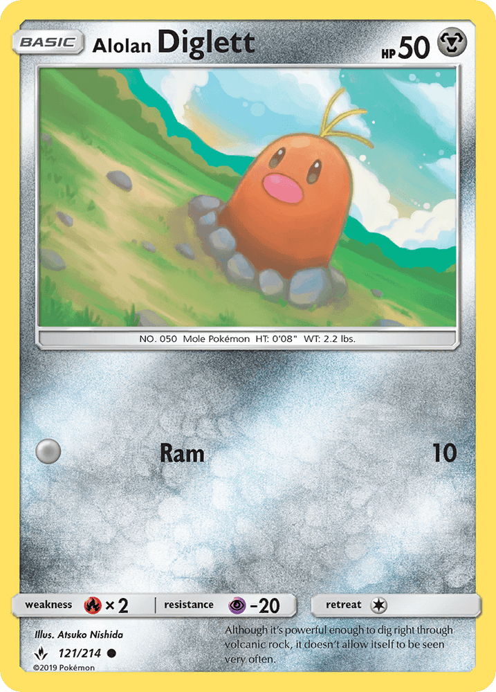 Alolan Diglett (121/214) [Sun & Moon: Unbroken Bonds] (Online Only)