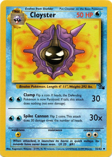 Cloyster (32/62) [Fossil Unlimited] (Online Only)