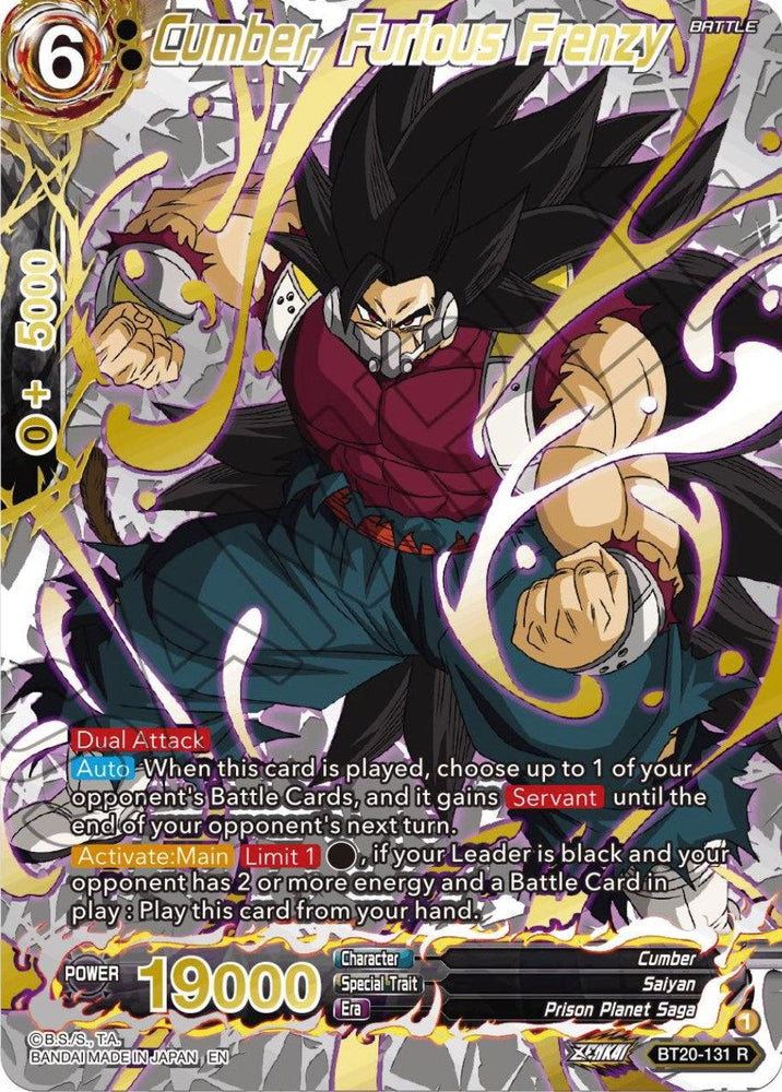 Cumber, Furious Frenzy (Gold-Stamped) (BT20-131) [Power Absorbed] (ONLINE ORDER ONLY)