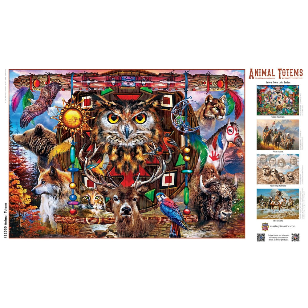 Tribal Spirit - Animal Totems 500 Piece Jigsaw Puzzle (ONLINE ORDER ONLY)