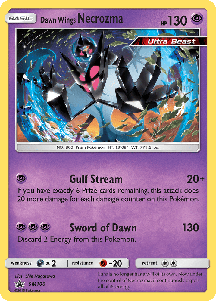 Dawn Wings Necrozma (SM106) [Sun & Moon: Black Star Promos] (Online Only)