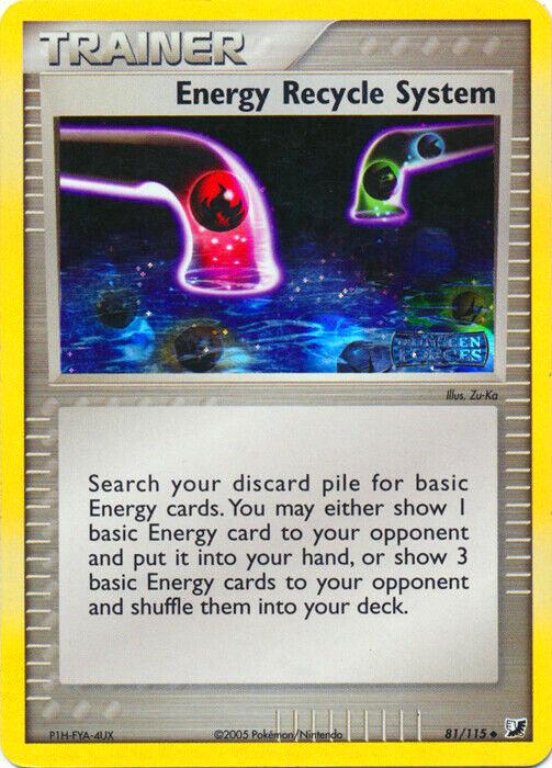Energy Recycle System (81/115) (Stamped) [EX: Unseen Forces] (Online Only)