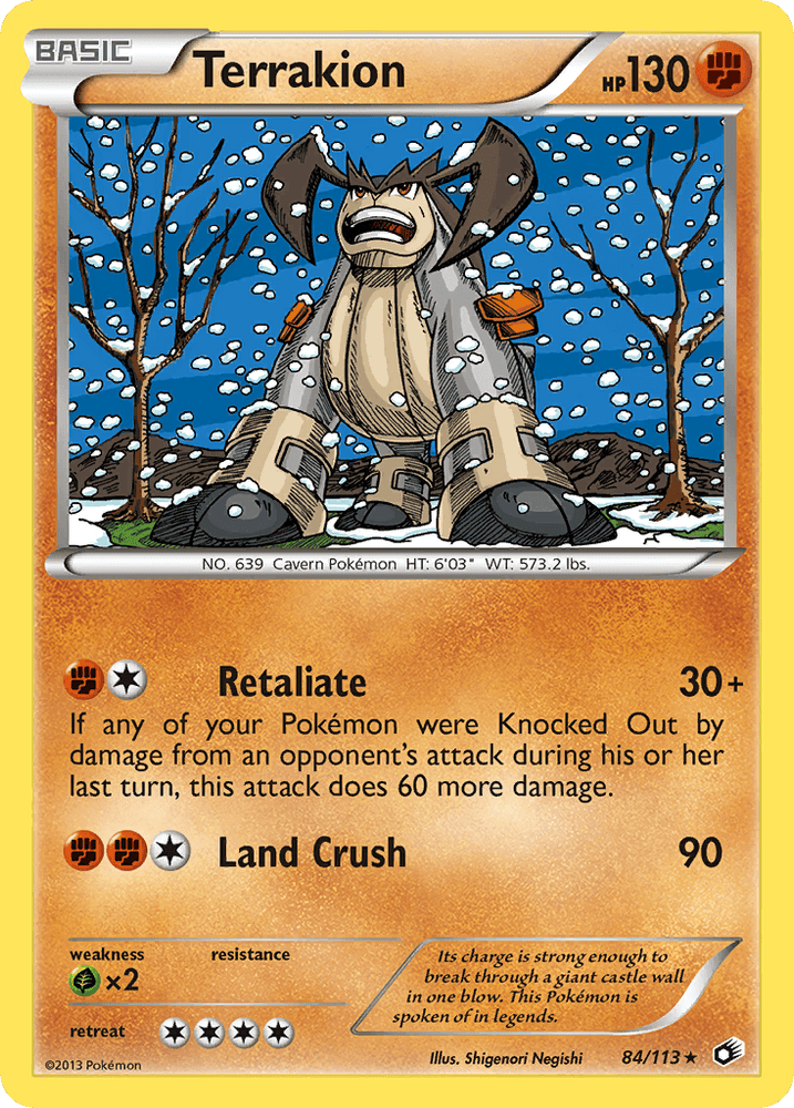 Terrakion (84/113) [Black & White: Legendary Treasures] (Online Only)