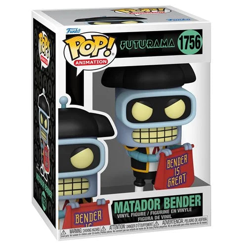 Futurama Matador Bender Funko Pop! Vinyl Figure #1756 (ONLINE ORDER ONLY)
