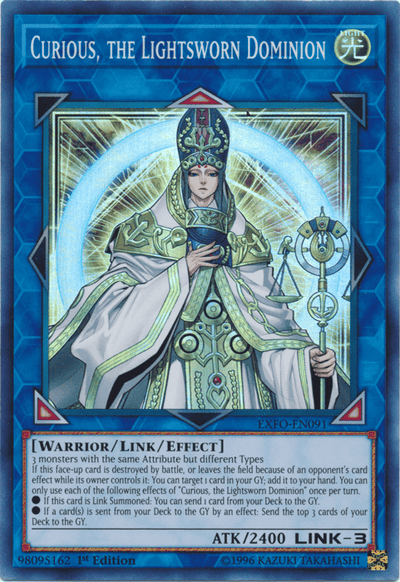 Curious, the Lightsworn Dominion [EXFO-EN091] Super Rare (ONLINE ORDER ONLY)