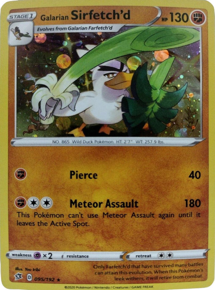 Galarian Sirfetch'd (095/192) (Cosmos Holo) [Sword & Shield: Rebel Clash] (Online Only)