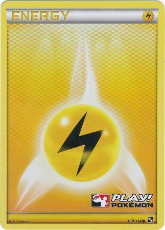 Lightning Energy (108/114) (Play Pokemon Promo) [Black & White: Base Set] (Online Only)