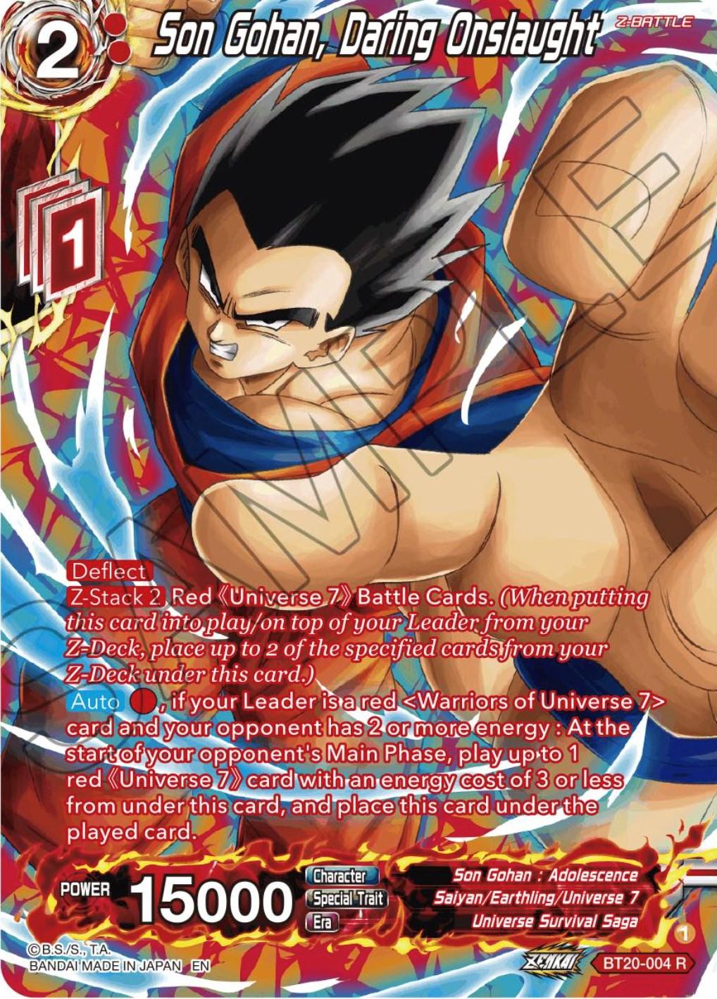 Son Gohan, Daring Onslaught (Silver Foil) (BT20-004) [Power Absorbed] (ONLINE ORDER ONLY)