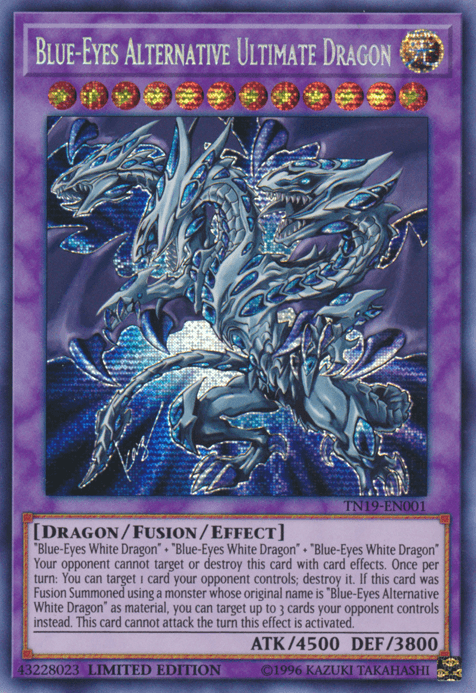Blue-Eyes Alternative Ultimate Dragon [TN19-EN001] Prismatic Secret Rare (ONLINE ORDER ONLY)