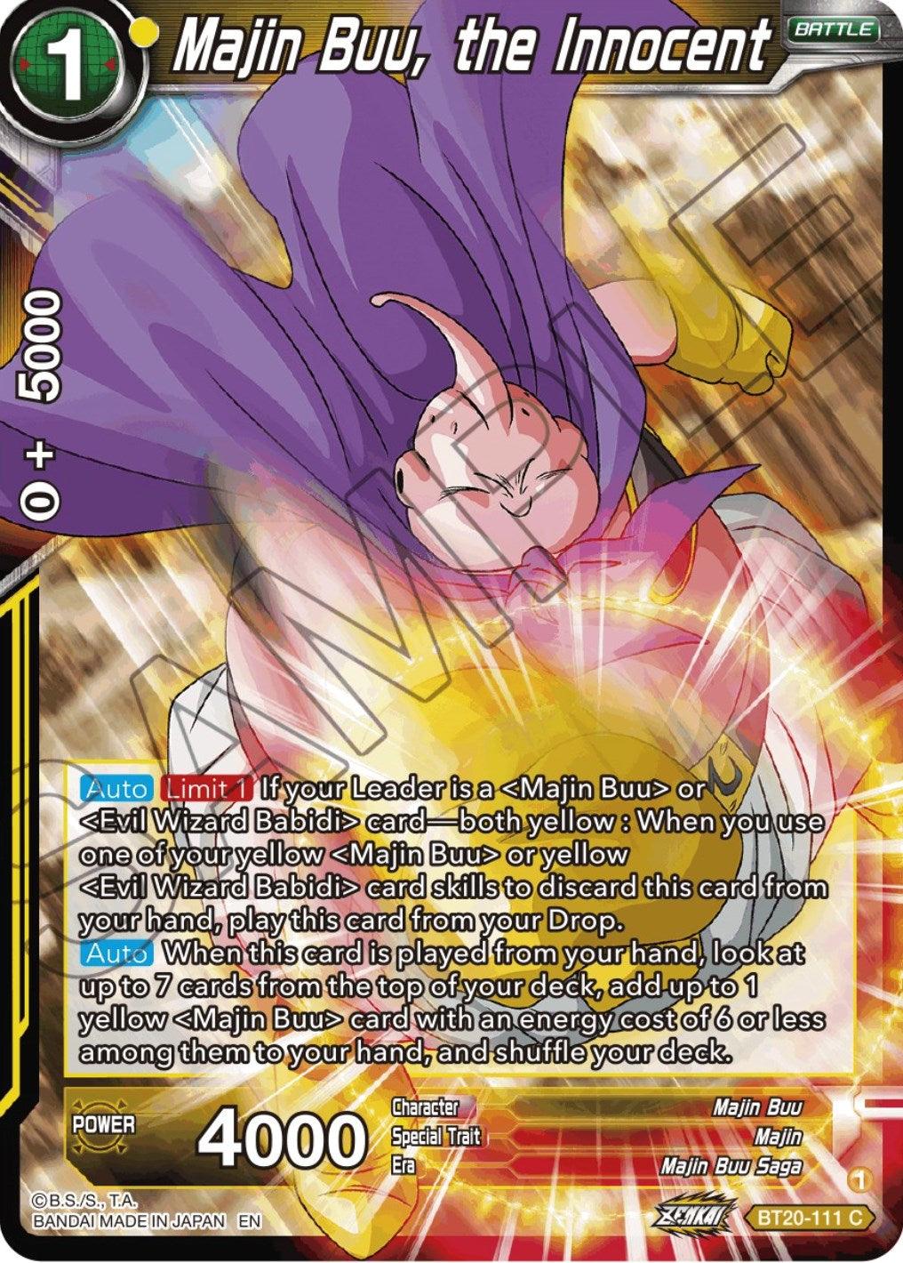 Majin Buu, the Innocent (BT20-111) [Power Absorbed] (ONLINE ORDER ONLY)