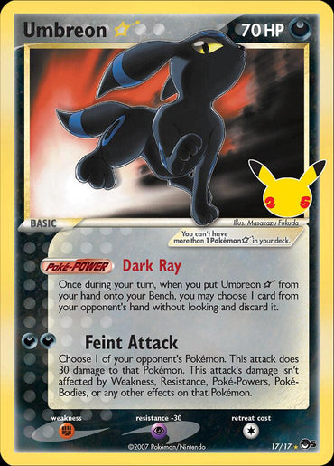 Umbreon (17/17) (Star) [Celebrations: 25th Anniversary - Classic Collection] (Online Only)
