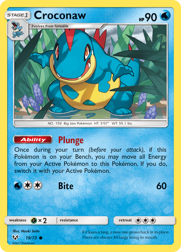 Croconaw (19/73) [Sun & Moon: Shining Legends] (Online Only)