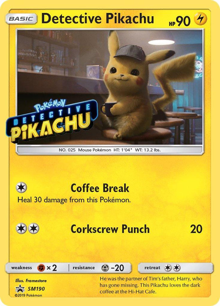 Detective Pikachu (SM190) (Stamped) [Sun & Moon: Black Star Promos] (Online Only)