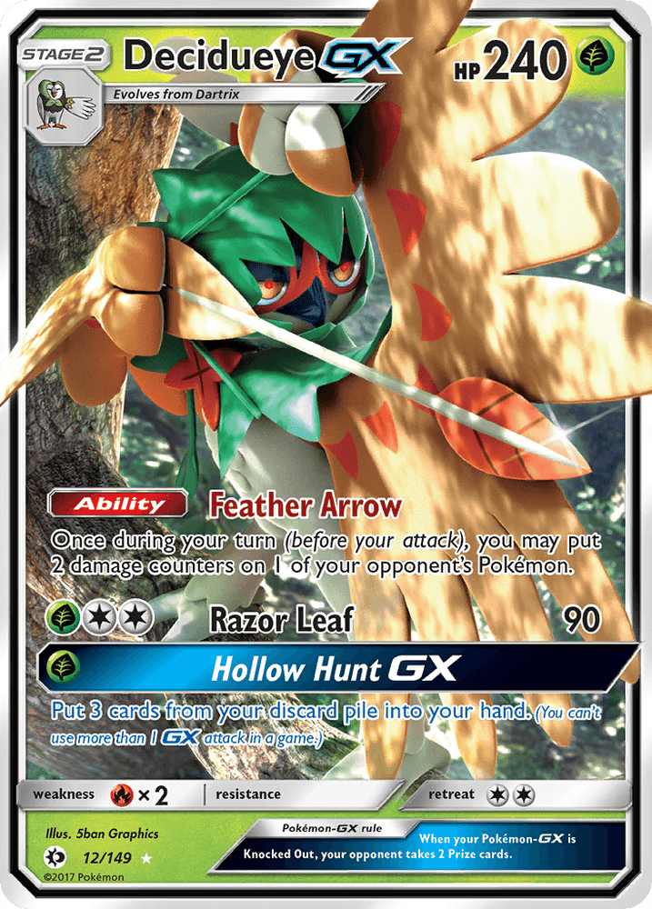 Decidueye GX (12/149) [Sun & Moon: Base Set] (Online Only)